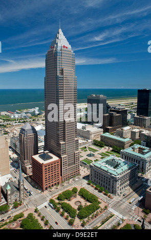 KEYBANK CENTER TOWER DOWNTOWN CLEVELAND LAKE ERIE OHIO USA Stockfoto