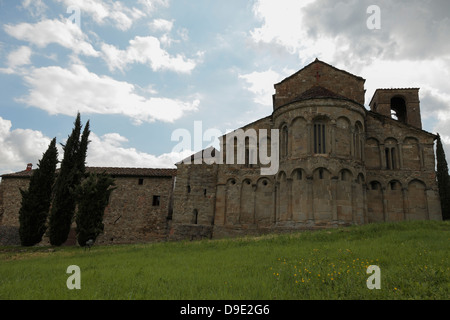 Das äußere des Pieve di Romena, Toskana, Italien Stockfoto