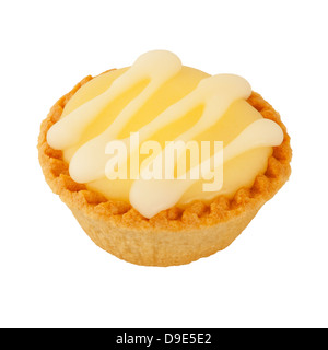Eine hausgemachte Zitronen-Eisbecher auf weißem Hintergrund Stockfoto