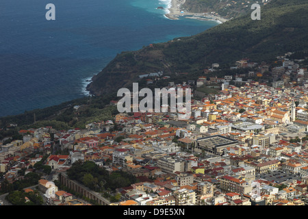 Die Stadt Palmi und der Küste lila, Calabria Stockfoto