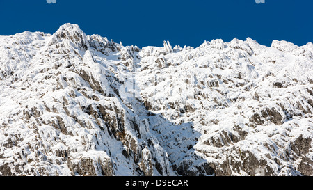 Blick von Pyg Track, Snowdonia-Nationalpark, Wales, UK, Europa. Stockfoto