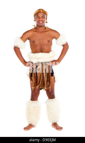 traditionelle Zulu-Mann-Studio-Porträt Stockfoto