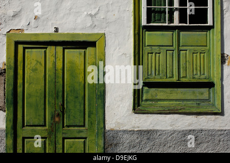 Fassade eines Hauses auf Teneriffa Stockfoto