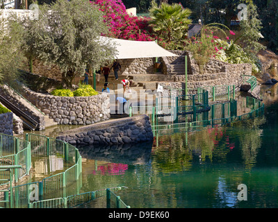 Yardenit, kommerzielle Taufstelle am Jordan in der Nähe von Meer von Galiläa, Israel Stockfoto