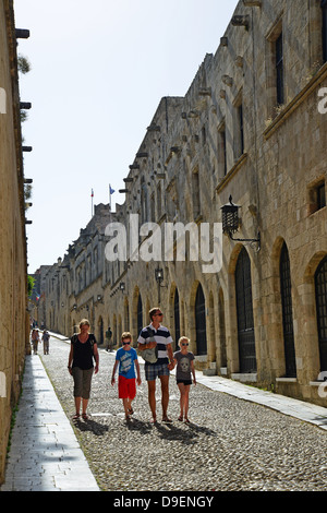 Straße von den Rittern, Altstadt, Altstadt von Rhodos, Rhodos (Rodos), Dodekanes, Region südliche Ägäis, Griechenland Stockfoto