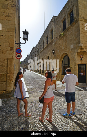 Straße von den Rittern, Altstadt, Altstadt von Rhodos, Rhodos (Rodos), Dodekanes, Region südliche Ägäis, Griechenland Stockfoto