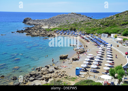 Anthony Quinn Strand, Ladiko Bay, Rhodos (Rodos), Dodekanes, Region südliche Ägäis, Griechenland Stockfoto