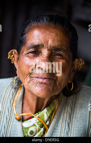 Frau, Landour, Mussoorie, Indien Stockfoto