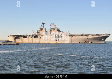 Amphibischer Angriff Schiff USS Wasp. Stockfoto