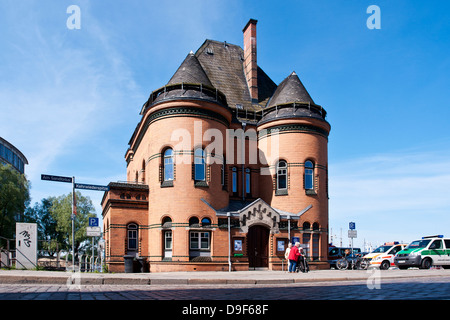 Wache der Wasserschutzpolizei in der Hamburger Hafen Station der Hafen Versicherungspolice im Hamburger Hafen Stockfoto