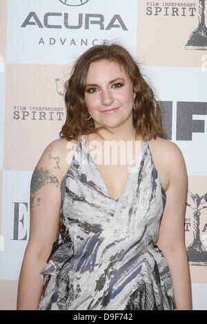 Lena Dunham 2011 Film Independent Spirit Awards statt am Strand von Santa Monica - Ankünfte Los Angeles, Kalifornien - 26.02.11 Stockfoto