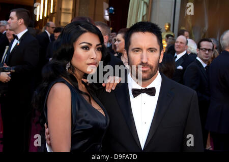 Musiker Trent Reznor und Mariqueen Maandig 83rd Annual Academy Awards (Oscars) im Kodak Theatre - Ankünfte Los Angeles, Kalifornien - 27.02.11 statt ** nicht zur Veröffentlichung in Deutschland zur Verfügung. Zur Veröffentlichung in den Rest der Welt ** Stockfoto