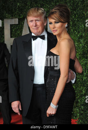 Donald Trump und Melania Knauss 2011 Vanity Fair Oscar Party im Sunset Tower Hotel - West Hollywood, Kalifornien eingetroffen - 27.02.11 Stockfoto