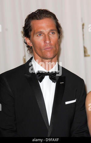 Matthew McConaughey 83rd Annual Academy Awards (Oscars) im Kodak Theatre - Presse Raum Los Angeles, Kalifornien - 27.02.11 statt Stockfoto