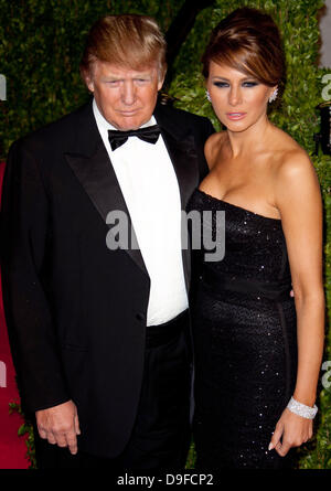 Donald Trump und Melania Knauss 2011 Vanity Fair Oscar Party an der Sunset Tower Hotel Hollywood, California - 28.02.11 Stockfoto