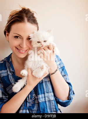 Entzückende Perser Kätzchen Stockfoto