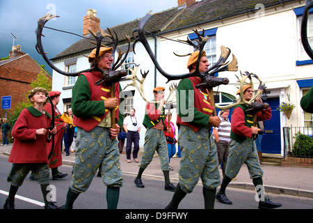 Äbte Bromley Horn Dance, Äbte Bromley, Staffordshire, England, Vereinigtes Königreich Stockfoto