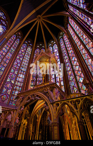 Innenraum der Sainte-Chapelle, Paris, Frankreich Stockfoto