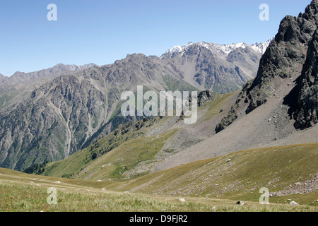 Tian Shan-Gebirge in der Nähe von Almaty, Chimbulak, Kasachstan, Zentralasien Stockfoto