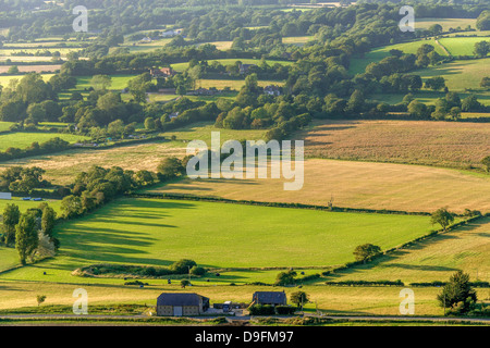 Blick von der South Downs Way Wanderweg, Sussex, England, UK Stockfoto