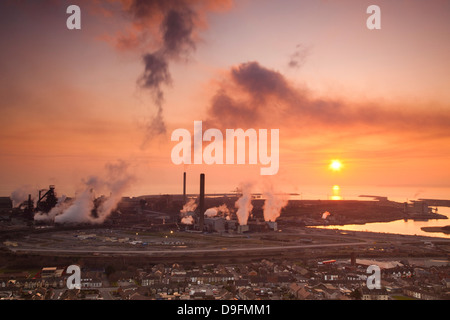 Hochöfen, Corus Stahlwerke, Port Talbot, Glamorgan, Wales, UK Stockfoto