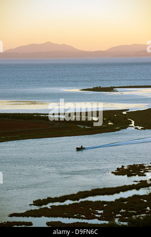 Butrint und die Insel Korfu im Abstand, Albanien, Mittelmeer Stockfoto