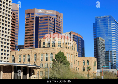 Altes Rathaus in Cesar Chavez Plaza, Phoenix, Arizona, USA Stockfoto