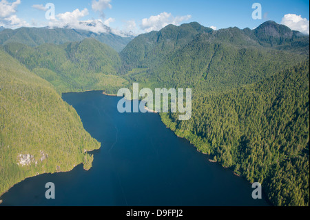 Küstenlandschaft in Great Bear Rainforest, British Columbia, Kanada Stockfoto