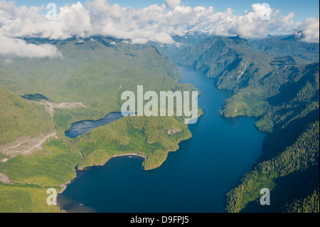 Küstenlandschaft in Great Bear Rainforest, British Columbia, Kanada Stockfoto