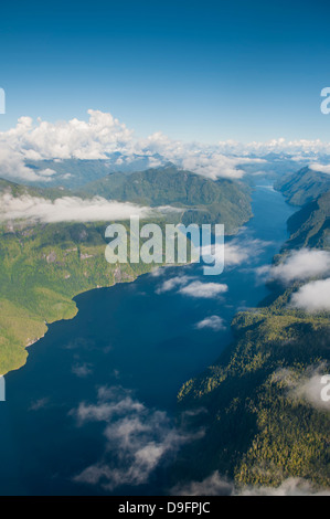 Küstenlandschaft in Great Bear Rainforest, British Columbia, Kanada Stockfoto