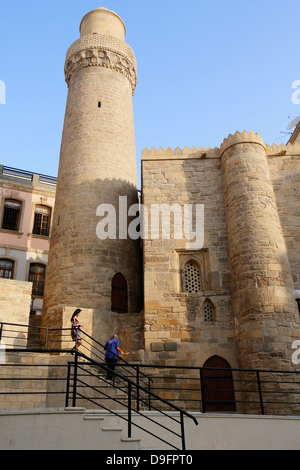 Mohammed Moschee und Minarett in Baku die alte Stadt, Weltkulturerbe, Baku, Aserbaidschan, Zentralasien Stockfoto