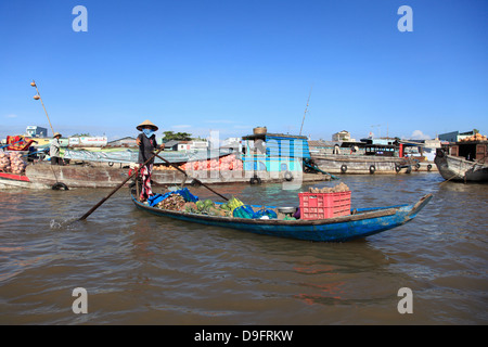 Cai Rang schwimmende Markt, Mekong-Delta, Can Tho Provinz, Vietnam, Indochina, Südost-Asien Stockfoto