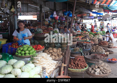 Markt, Tra auf Mekong Delta, Provinz Vinh Long, Vietnam, Indochina, Südost-Asien Stockfoto