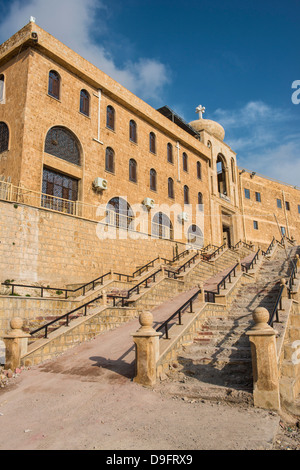 Syrische orthodoxe Kloster Mar Mattai, (St. Matthews Monastery) mit Blick auf Mosul, Irak, Nahost Stockfoto