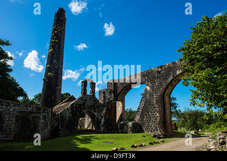 Ruinen einer alten Mühle, St. Kitt, St. Kitts und Nevis, Leeward-Inseln, West Indies, Karibik Stockfoto