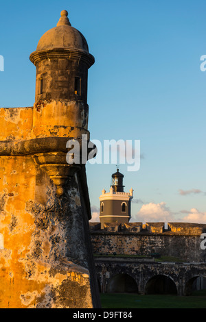 San Felipe del Morro Castle, UNESCO-Weltkulturerbe, San Juan historische Stätte, Puerto Rico, Caribbean Stockfoto