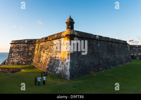 San Felipe del Morro Castle, UNESCO-Weltkulturerbe, San Juan historische Stätte, Puerto Rico, Caribbean Stockfoto