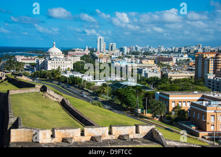 San Felipe del Morro, UNESCO-Weltkulturerbe, San Juan, Puerto Rico, Karibik, Caribbean Stockfoto