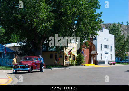 Die Stadt Medora im Roosevelt National Park, North Dakota, USA Stockfoto