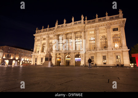 Palazzo Madama, ersten Senat des italienischen Königreichs jetzt Gehäuse Turins Museo Civico d ' Arte Antica, Turin, Piemont, Italien Stockfoto