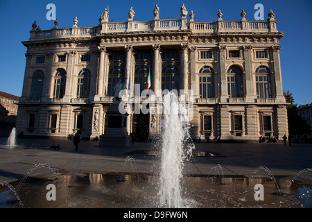 Palazzo Madama, ersten Senat des italienischen Königreichs jetzt Gehäuse Turins Museo Civico d ' Arte Antica, Turin, Piemont, Italien Stockfoto