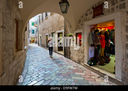 Altstadt (Stari Grad), Kotor, Bucht von Kotor, UNESCO World Heritage Site, Montenegro Stockfoto