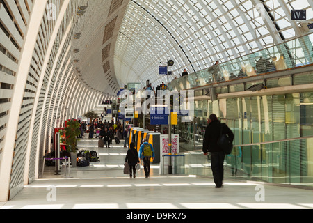 Der TGV-Bahnhof Avignon TGV, Vaucluse, Frankreich Stockfoto