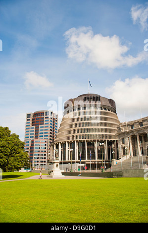 Bienenstock, die New Zealand Parlamentsgebäude, Wellington, Nordinsel, Neuseeland Stockfoto