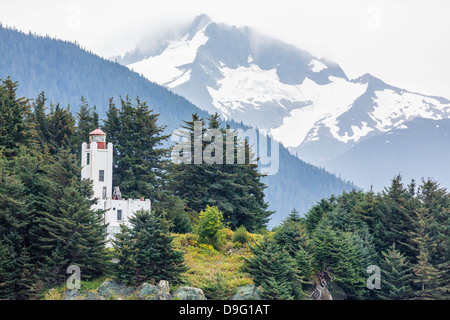 Leuchtturm nördlich von Juneau, südöstlichen Alaska, USA Stockfoto