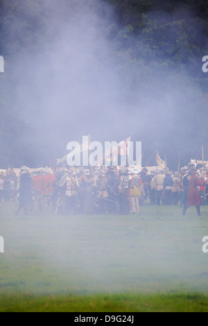 Schlacht von Bosworth Field Reenactment, Market Bosworth, Leicestershire, England, UK Stockfoto