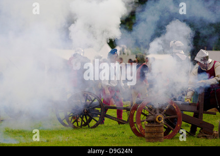 Schlacht von Bosworth Field Reenactment, Market Bosworth, Leicestershire, England, UK Stockfoto