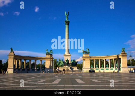 Milleniumsdenkmal, Heldenplatz, Budapest, Ungarn Stockfoto