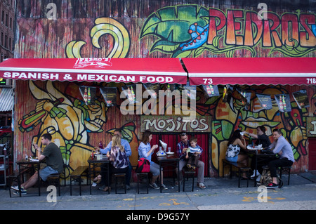 Mexikanisches Restaurant Pedros Gebiet DUMBO, Brooklyn, New York Stockfoto