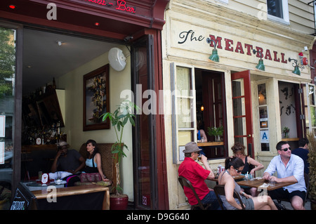 Restaurant die Frikadelle. Bedford Avenue. Williamsburg. Brooklyn. New York Stockfoto